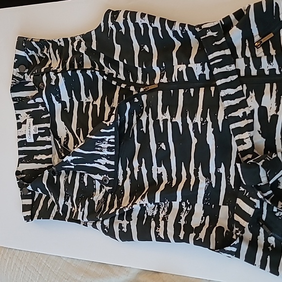 Calvin Klein zebra zip mini dress - Picture 1 of 4